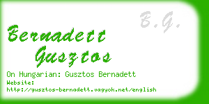 bernadett gusztos business card
